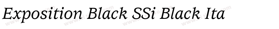 Exposition Black SSi Black Italic字体转换